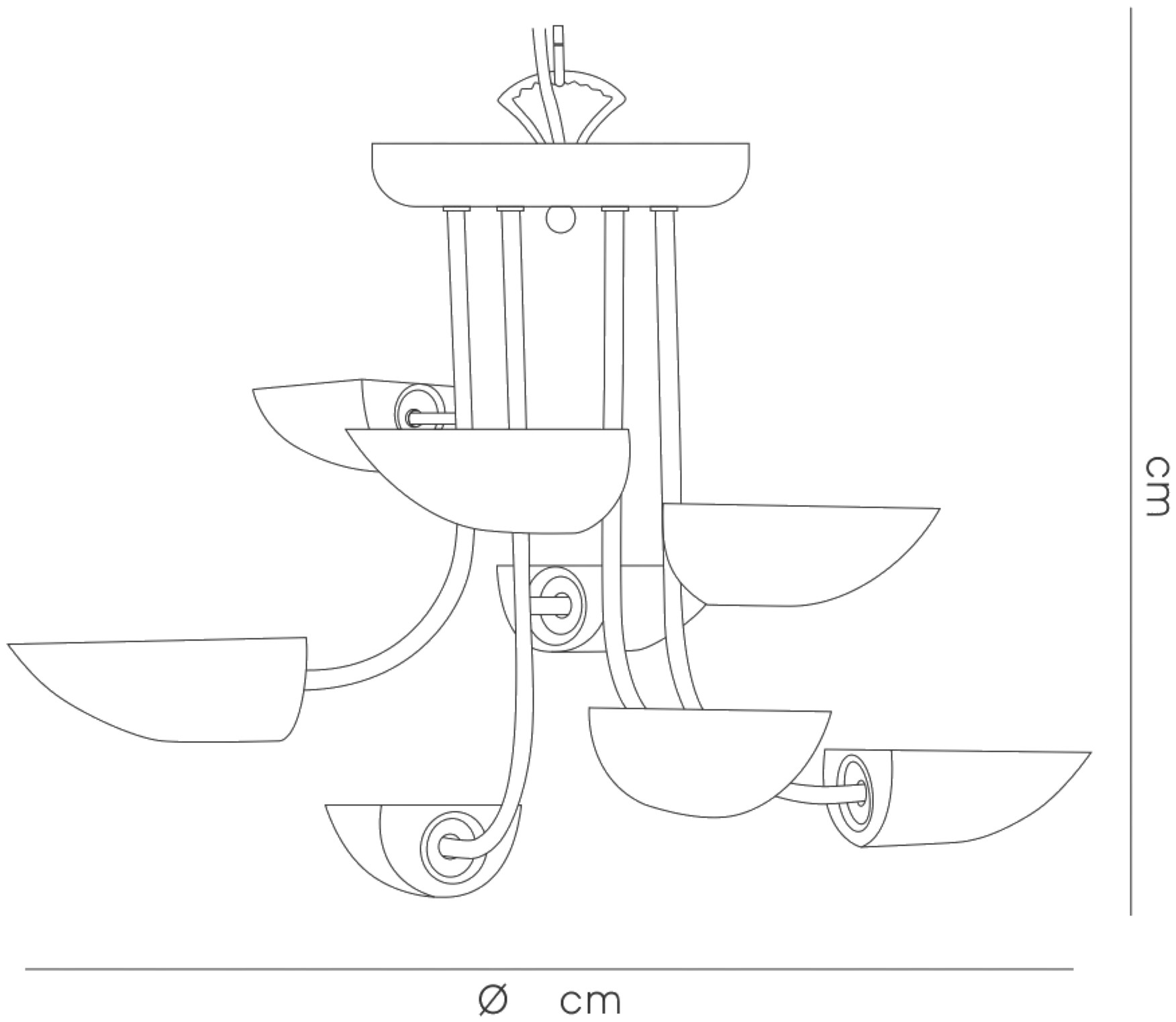 IL10102  Udine 8 Light Pendant